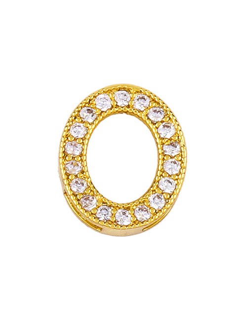 Fashion Golden O Diamond Letter Openwork Necklace
