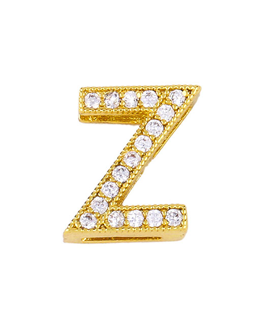 Fashion Golden Z Diamond Letter Openwork Necklace