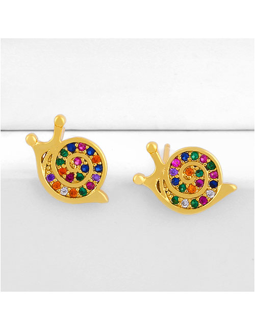 Fashion Color Snail Stud Earrings