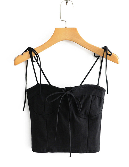 Fashion Black Chest Strap With Two Straps