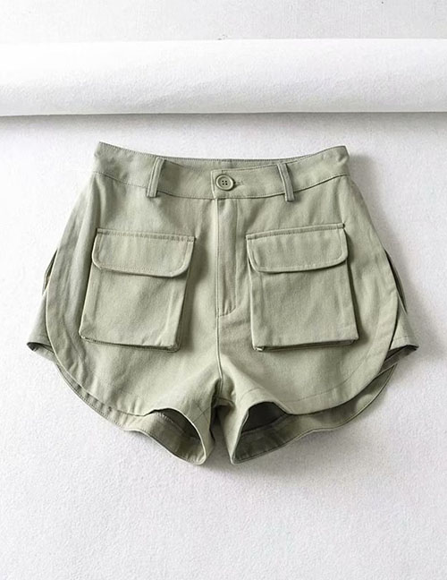 Fashion Army Green Multi-pocket Overalls