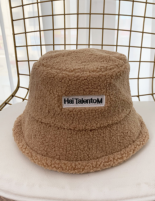 Fashion Camel Patched Lamb Fur Hat