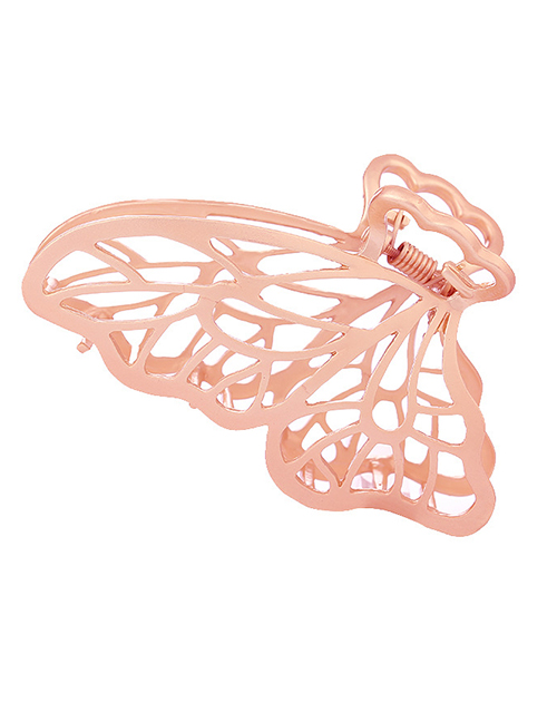 Fashion Rose Gold Geometric Alloy Hollow Butterfly Grab