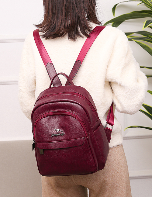 Fashion Red Letter Patch Backpack