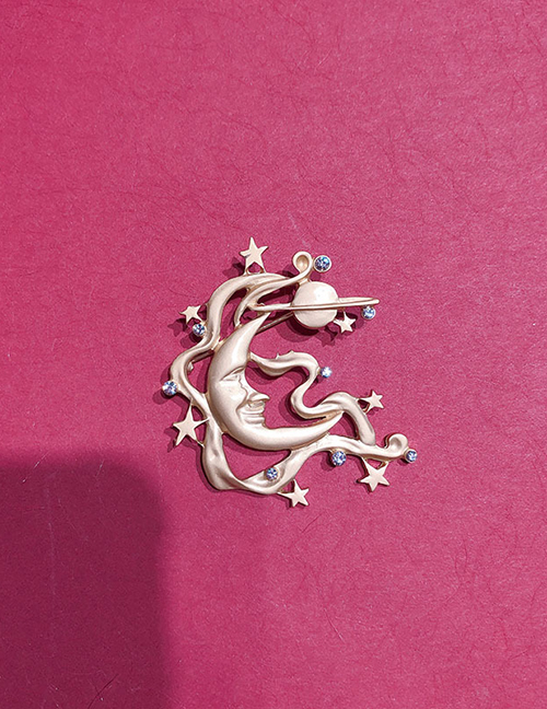 Fashion Golden Brooch With Stars And Moon