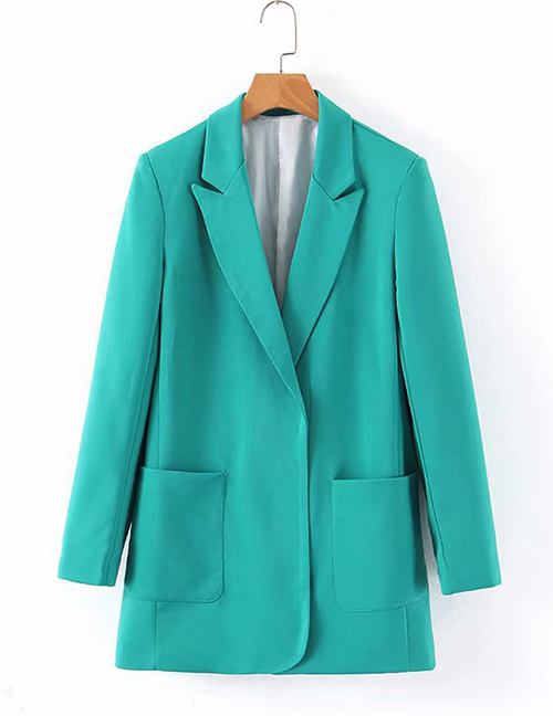 Fashion Green Double Pocket Suit