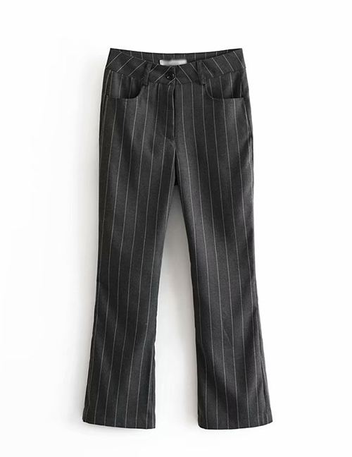 Fashion Gray Striped Suit Pants