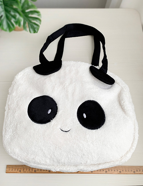 Fashion White Fabric Panda Shoulder Bag