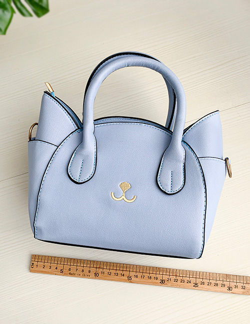 Fashion Light Blue Pu Cat Shoulder Bag Crossbody Bag