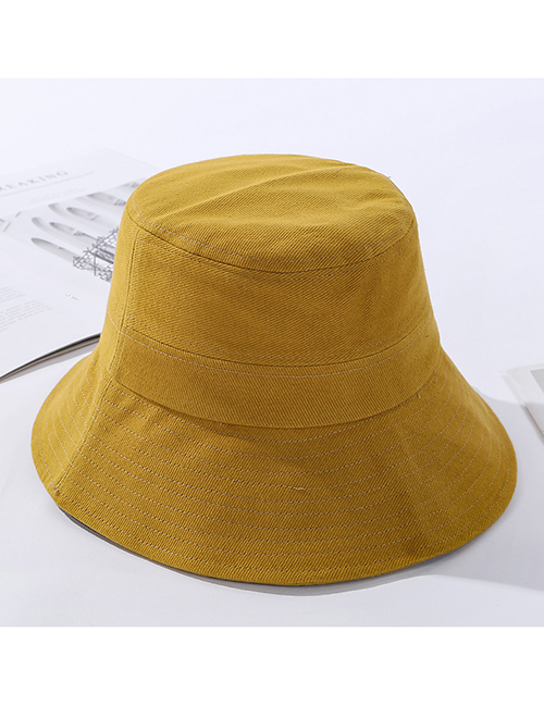 Fashion Yellow Cotton Sewing Thread Small Brimmed Hat