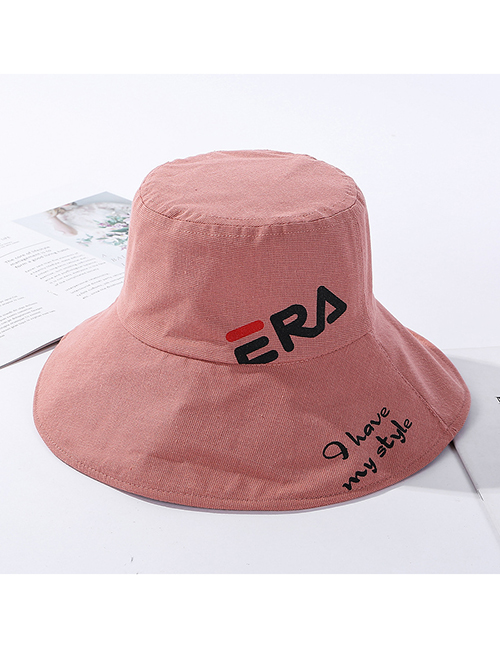 Fashion Leather Red Letters Printed Double-sided Wear A Hat
