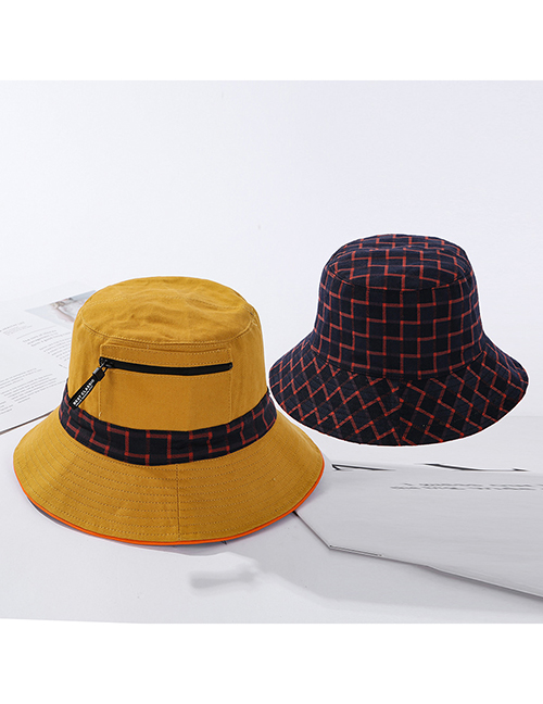 Fashion Yellow Dai Gezi Hat-sided Zipper