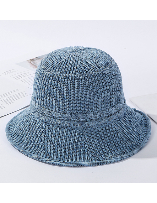 Fashion Blue Milk Silk Knitted Hat