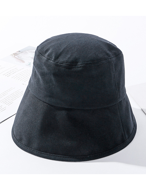 Fashion Black Cotton Eaves Fisherman Hat