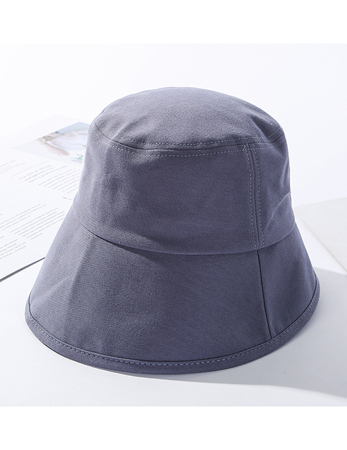 Fashion Blue Cotton Eaves Fisherman Hat