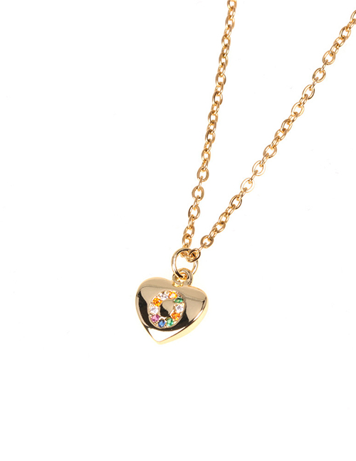 Fashion Golden Love Letter Necklace With Alloy Diamonds