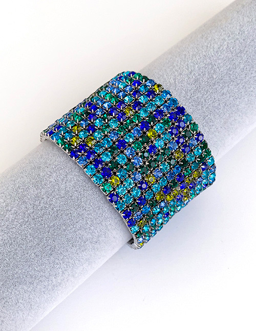 Fashion Blue-green Alloy Diamond Bracelet