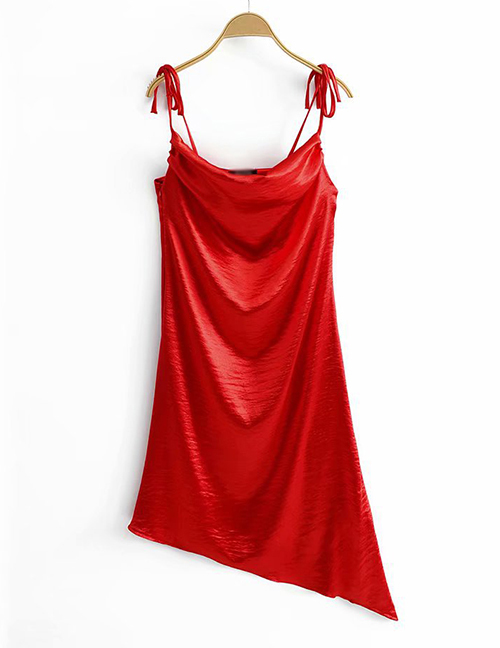 Fashion Red Skirt Unisex Long Lace Up Dress