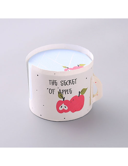 Fashion White Apple Letter Cup Shape Notepad