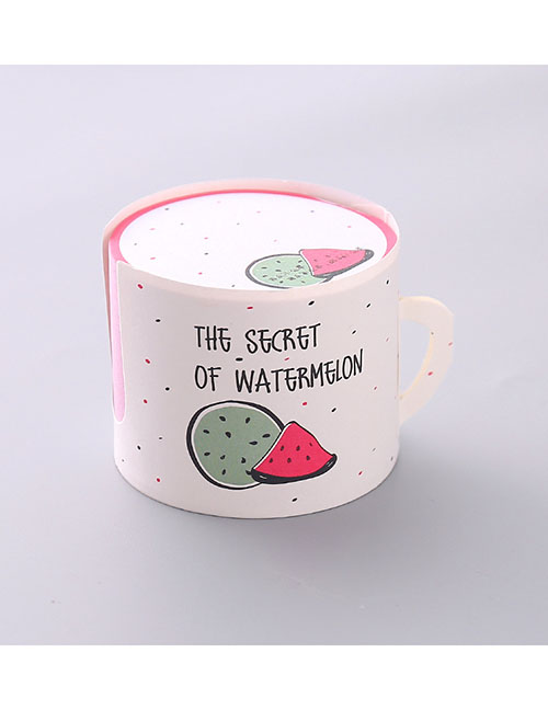 Fashion Red Watermelon Alphabet Cup Shape Notepad