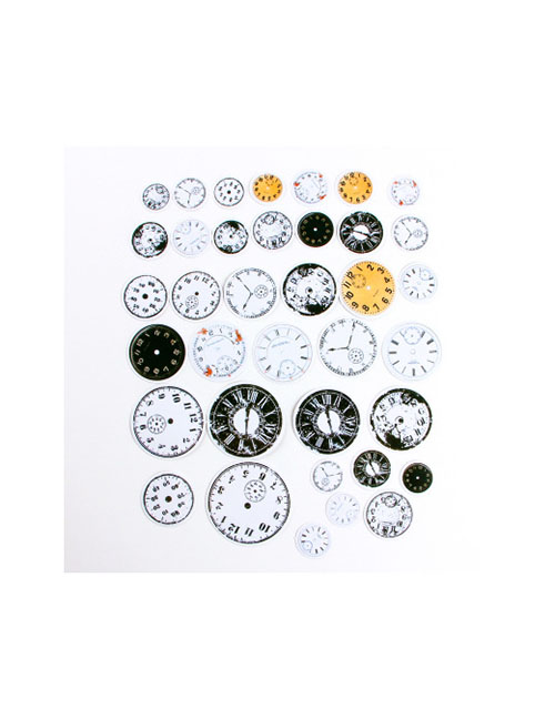 Fashion 37 Dials Time Plate Sticker Material Mobile Phone Stickers Set