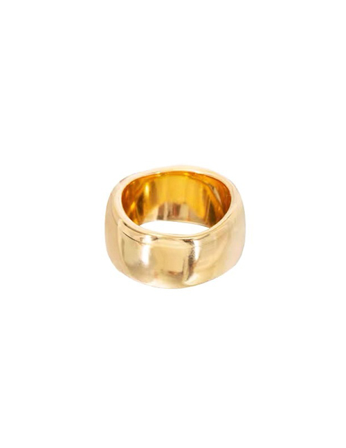 Fashion Gold Wide Edition Geometric Irregular Ring
