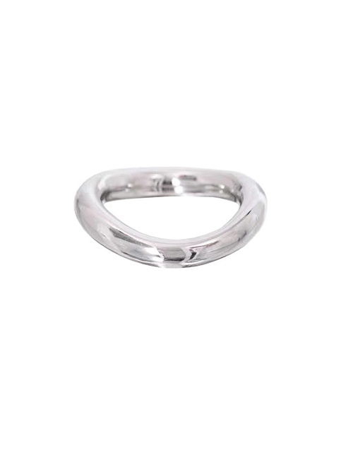 Fashion Narrow Silver Geometric Irregular Ring