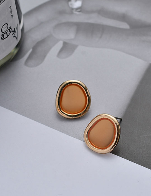 Fashion Golden  Silver Pin Geometric Transparent Earrings