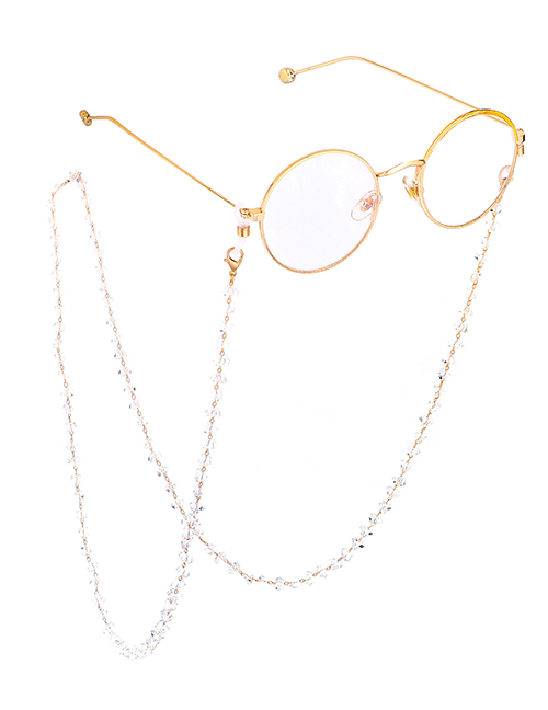 Fashion White Triangle Crystal Chain Non-slip Glasses Chain