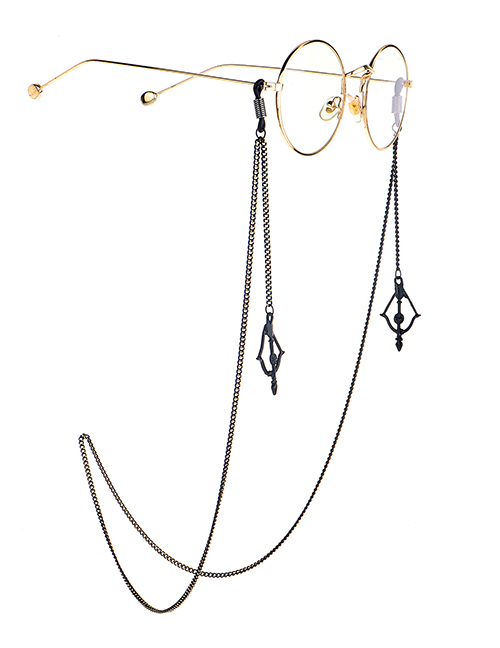Fashion Black Ship Key Chain Glasses Chain