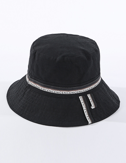 Fashion Black Patch Letters Fisherman Hat