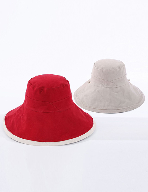 Fashion Red Cotton Fisherman Hat