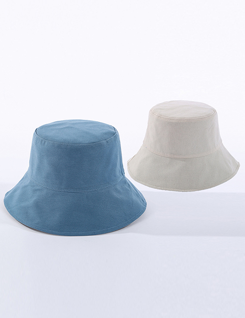 Fashion Blue Smooth Cotton Fisherman Hat