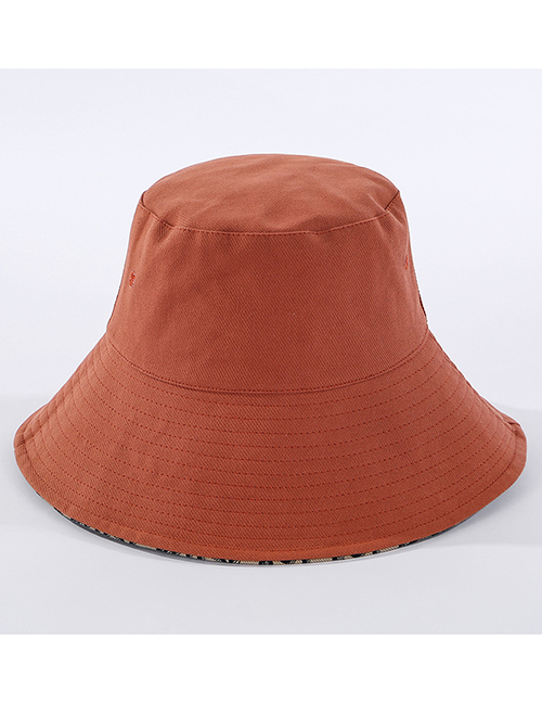Fashion Brick Red Big Eaves Line Foldable Fisherman Hat
