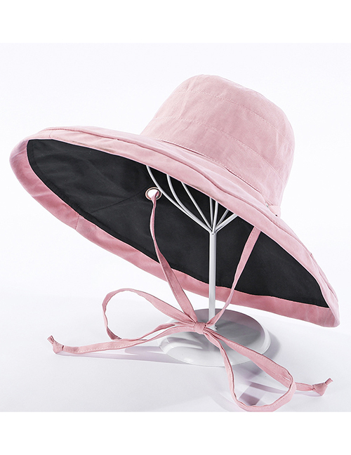 Fashion Pink Fisherman Hat With Double Straps