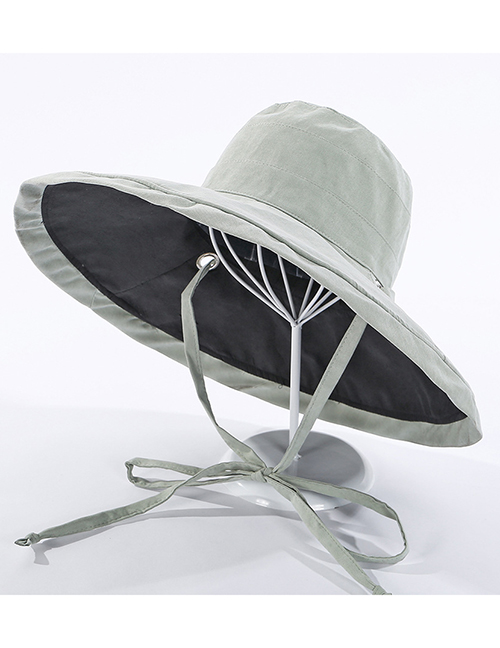 Fashion Gray Fisherman Hat With Double Straps