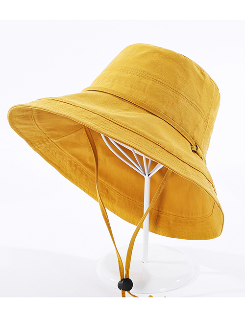 Fashion Yellow Fisherman Hat With Rope