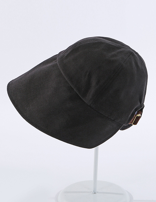 Fashion Black Cotton Adjustable Fisherman Hat