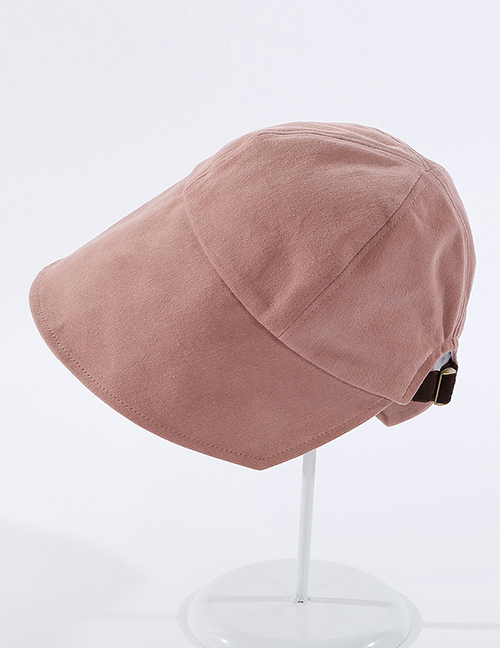Fashion Pink Cotton Adjustable Fisherman Hat