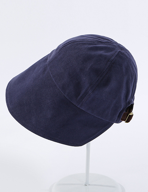 Fashion Navy Cotton Adjustable Fisherman Hat