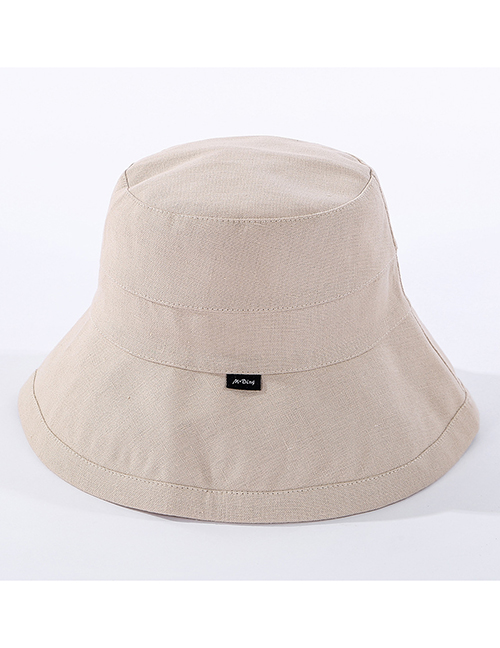 Fashion Beige Cloth Label Foldable Fisherman Hat