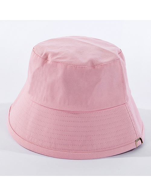 Fashion Pink Fisherman Hat In Solid Color