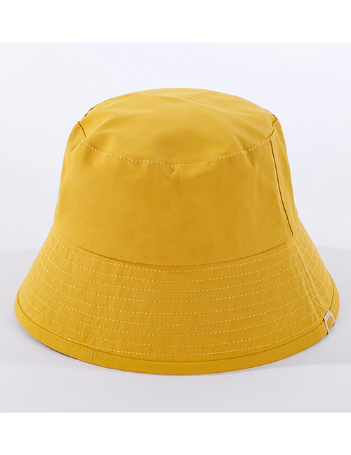 Fashion Yellow Fisherman Hat In Solid Color