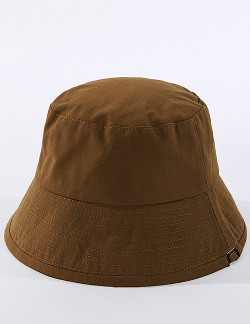 Fashion Brown Fisherman Hat In Solid Color