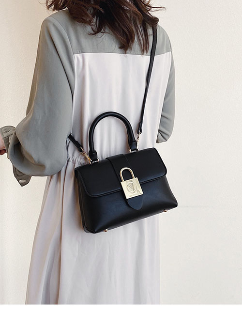 Fashion Black Lacquered Shoulder Crossbody Bag