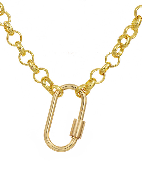 Fashion Golden Copper Round Chain Necklace