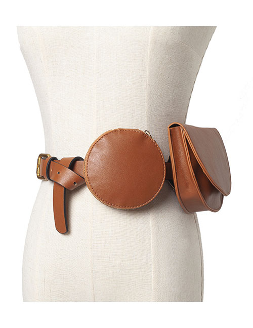 Fashion Khaki Leather Belt Buckle