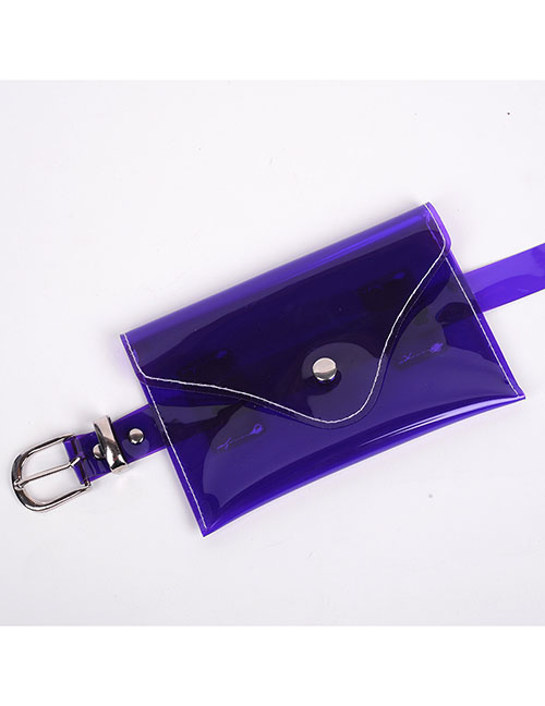 Fashion Purple Pu Pin Buckle Magic Color Flip Belt Belt Bag