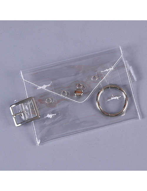 Fashion Transparent Pu Pin Buckle Magic Color Flip Belt Belt Bag