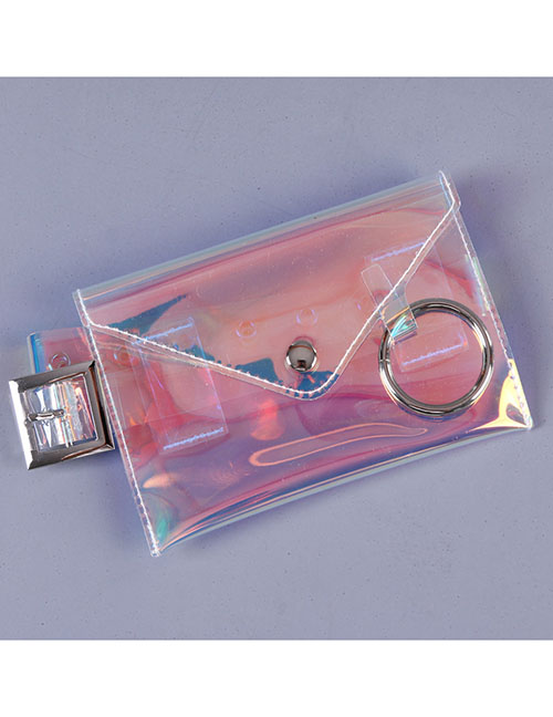 Fashion Laser Pu Pin Buckle Magic Color Flip Belt Belt Bag
